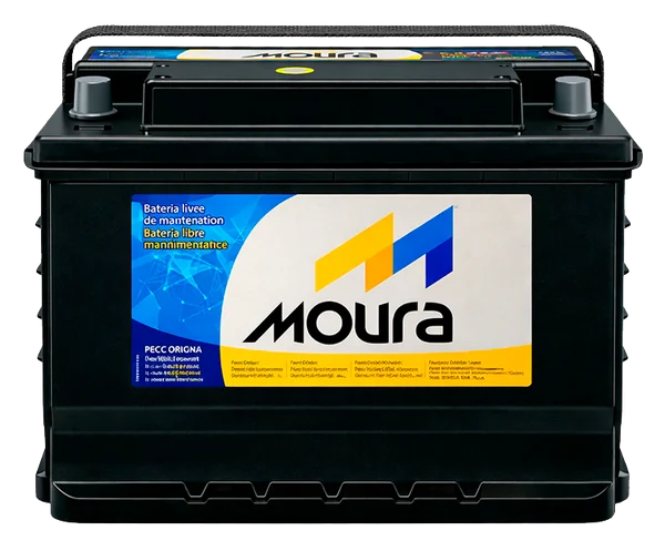 Bateria automotiva Moura — modelo premium com garantia de fábrica